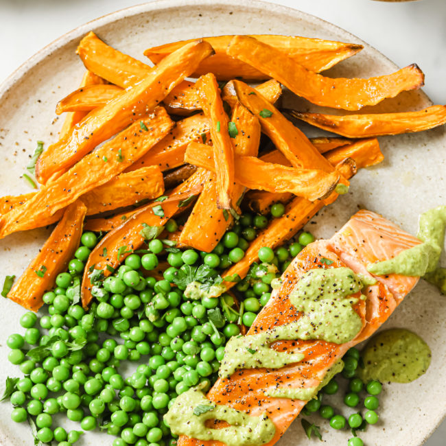 healthier fish and chips on a plate